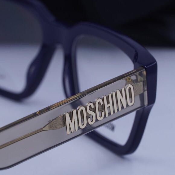 Moschino MOS645 0PJP 00 Square Eyeglasses - Blue/Transparent 54mm - Picture 8 of 9